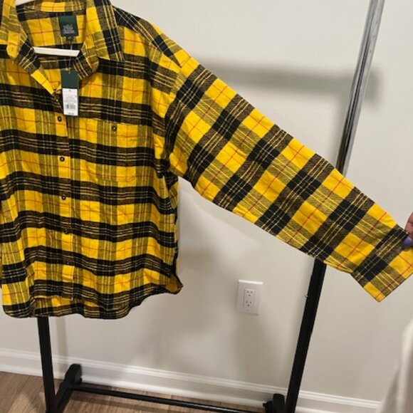 Yellow Plaid Button-Up Jacket - Picture 3 of 5